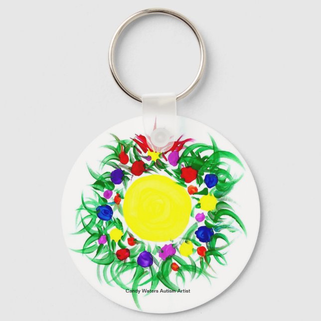 Candy Waters Autism Artist Keychain (Front)
