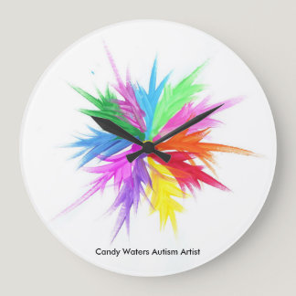 Candy Waters Autism Artist Large Clock