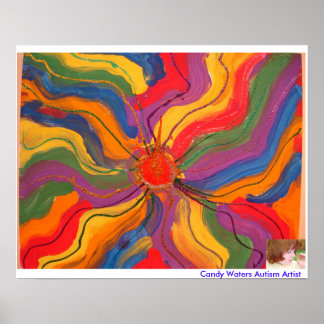 Candy Waters Autism Artist Painting Poster