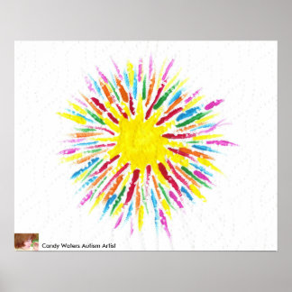 Candy Waters Autism Artist Painting Poster