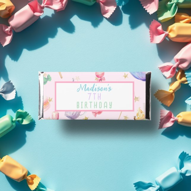 Candy Wonderland Birthday Party Custom Candy Hershey Bar Favors (Creator Uploaded)