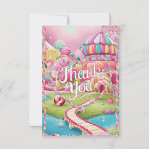 Candy Wonderland Candyland thank you card