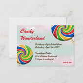 Candy wonderland custom logo prom admission ticket (Front/Back)