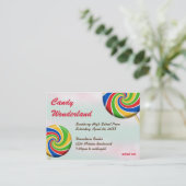 Candy wonderland custom logo prom admission ticket (Standing Front)