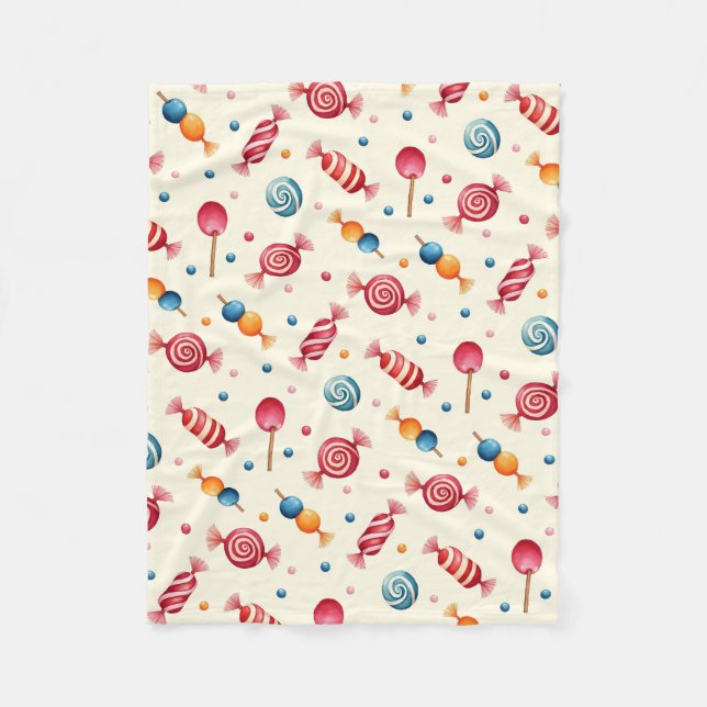 Candy Wonderland Fleece Blanket (Front)