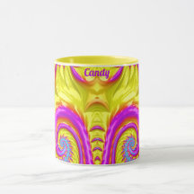 CANDY ~ Zany 3D ~ Purple Pink Blue Yellow 
