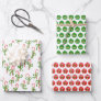 Candycane Christmas Ornaments Xmas Holiday Noël Wrapping Paper Sheets