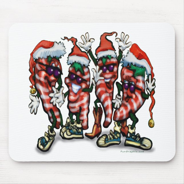 CandyCane Peppers Mouse Pad (Front)