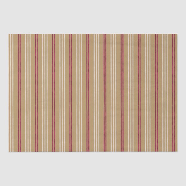 Candycane Starfish, Hawaiian Style Christmas  Tissue Paper (Front)