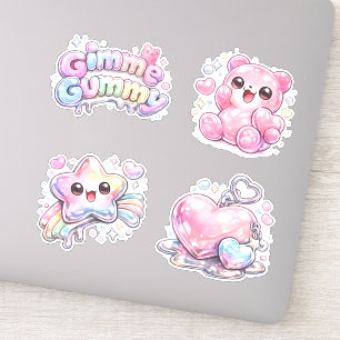 Candycore Pastel Gummy Bear & Y2K Kawaii Sticker