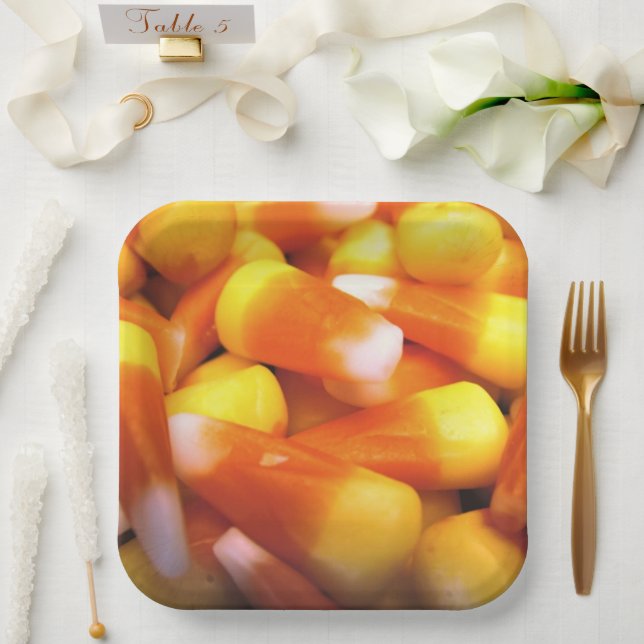 Candycorn Paper Plates (Wedding)