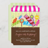 Candyland Birthday Party Invitation (Front/Back)