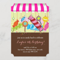 Candyland Birthday Party Invitation