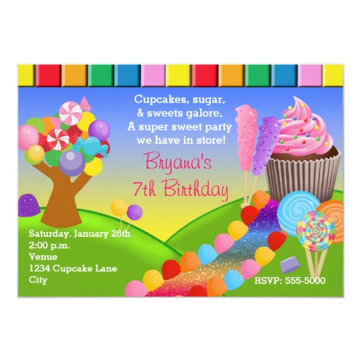 Candy Party Invitation Template 10