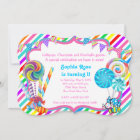 Candyland Candy Theme Birthday Invitation