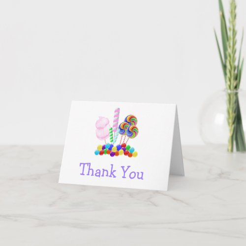 Candyland candy Theme Sweet 16 Thank You Card