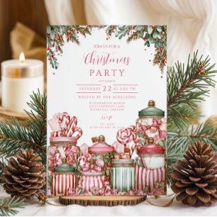 Candyland Christmas Celebration Invitation