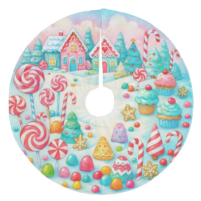 Candyland Christmas Tree Skirt (Front)
