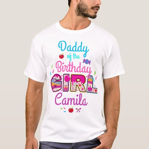 Candyland Daddy of the Birthday Girl  lollipop T_Shirt