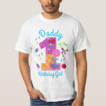 Candyland Daddy of the First Birthday lollipop T-Shirt<br><div class="desc">Celebrate baby's first birthday with this special t-shirt,  special and personalized design</div>
