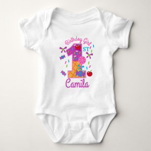 Candyland First Birthday lollipop Baby Bodysuit