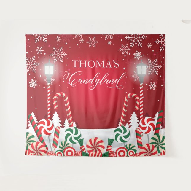 Candyland holidays christmas banner backdrop  (Front (Horizontal))