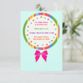 Candyland Lollipop Birthday Invitations (Standing Front)