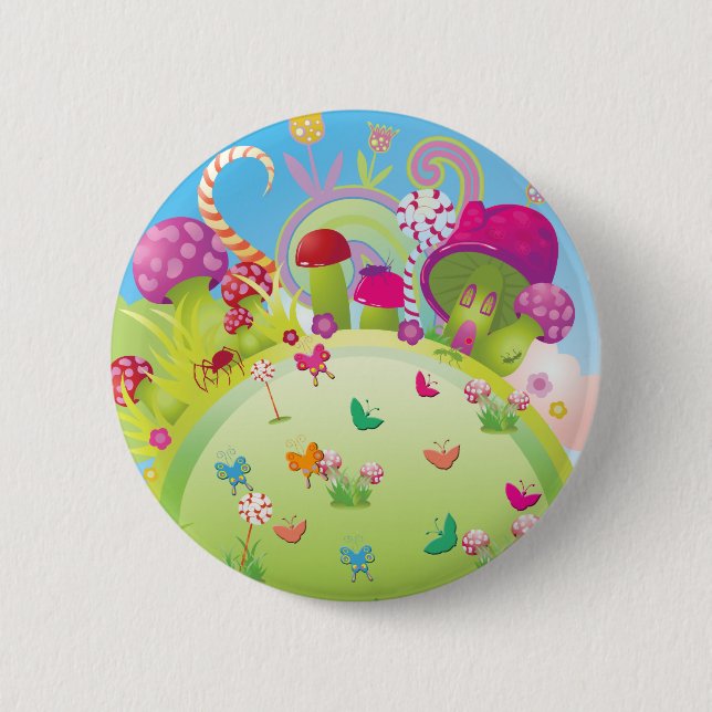 Candyland Magic Pinback Button (Front)