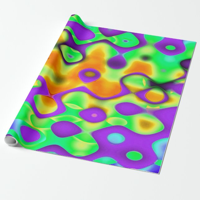 Candyland Map Wrapping Paper (Unrolled)