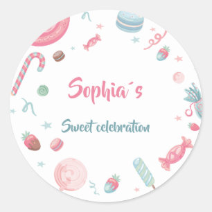 Candyland Party Candy Land Classic Round Sticker