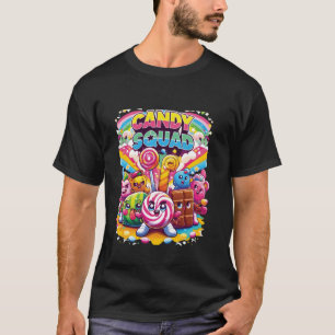 Candyland Party Candy Squad Colorful Candy For Kid T-Shirt