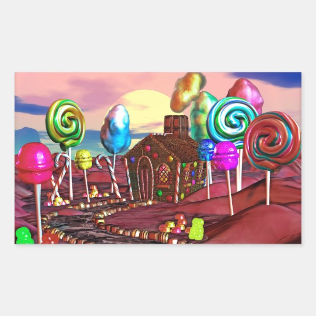 Candyland Rectangular Sticker (Front)