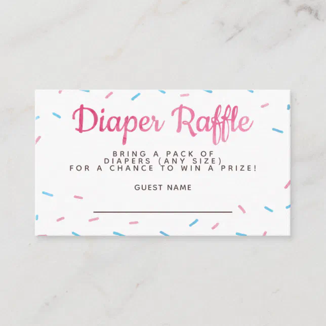 Candyland Sprinkles Baby Shower Diaper Raffle Enclosure Card | Zazzle