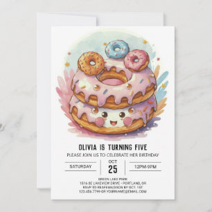 Candyland Sprinkles Donuts Birthday Invitation