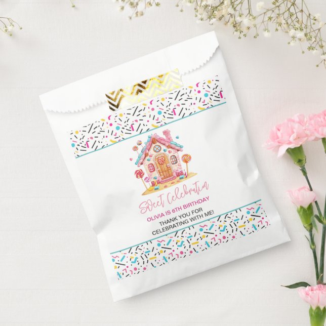Candyland Sweet Celebration Kids Birthday Party Favor Bag (Sealed)