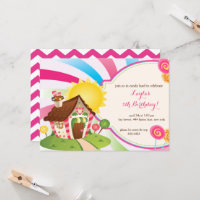 Candyland Sweet Shop Birthday Invitations