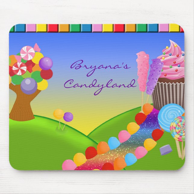 Candyland Sweets Candy Cupcake Trail Mouse Pad (Front)
