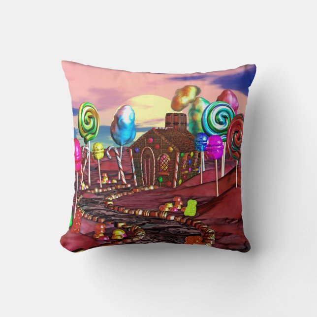 Candyland Throw Pillow (Front)