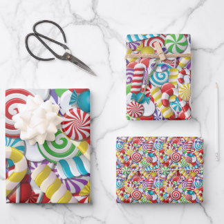 Candyland Trio Wrapping Paper Sheets