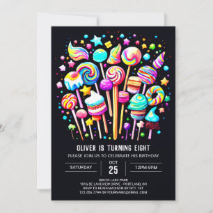 Candyland Whimsical Birthday Invitation