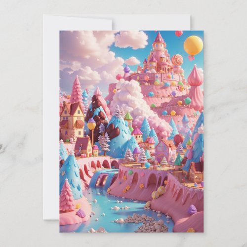 Candyland World Babyshower  Invitation