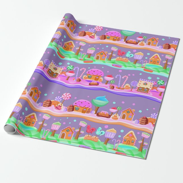Candyland Wrapping Paper (Unrolled)