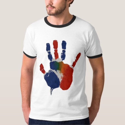Candymix _ Hand Print _ Mens T Shirt Top 