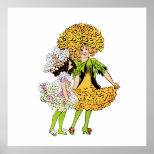 Candytuft and Marigold Poster