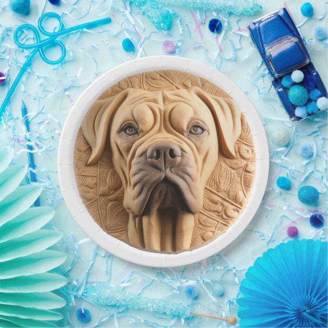 Cane Corso 3D Inspired Paper Plates (Party)