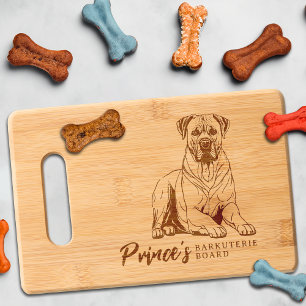 Cane Corso Barkuterie Dog Treat Wood Engraved Cutting Board