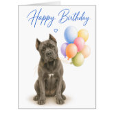 Sweet Birthday Cane Corso Card | Zazzle