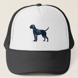 Cane Corso Black Watercolor Dog Silhouette Trucker Hat