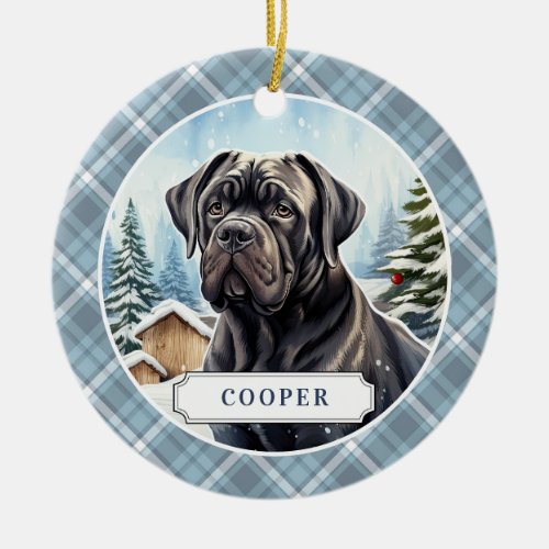 Cane Corso Ceramic Circle Ornament