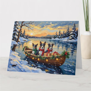 Cane Corso Christmas Boat Holiday Card